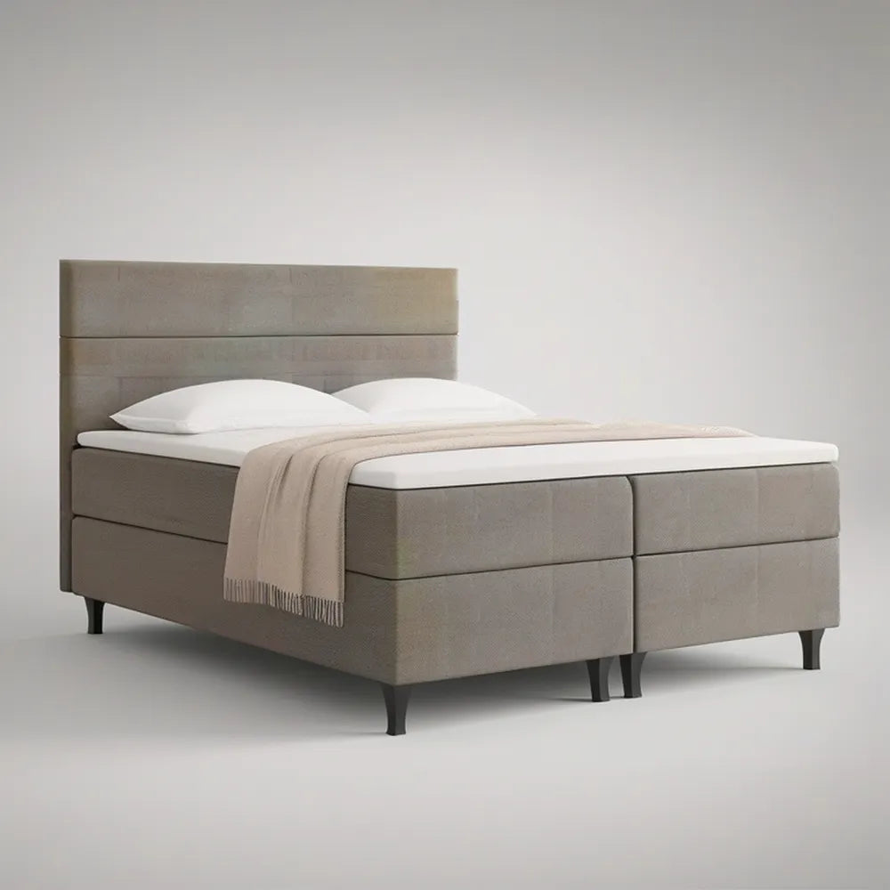 Boxspringová postel 180 × 200 cm, taupe